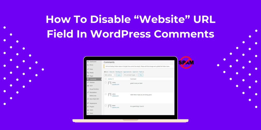 How To Disable “Website” URL Field In WordPress Comments - hostwp.io