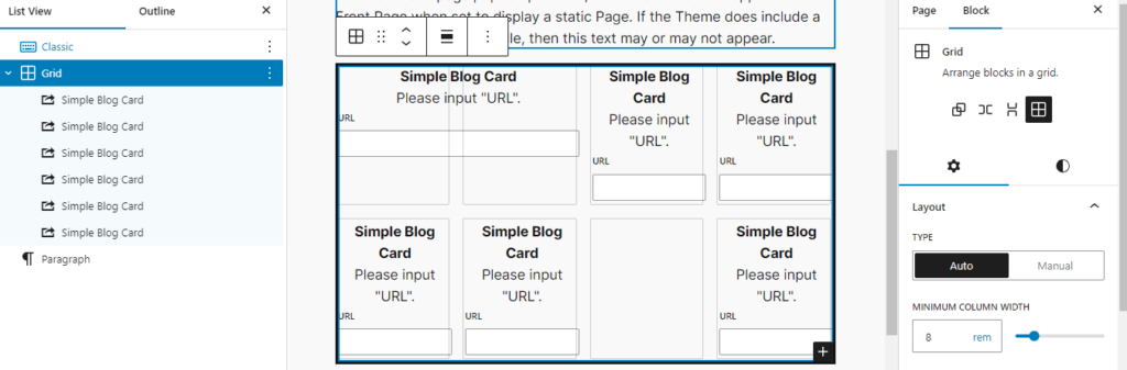 WordPress 6.6 - Grid Layout