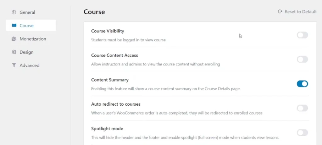 Course Dashboard Setting- Tutor LMS