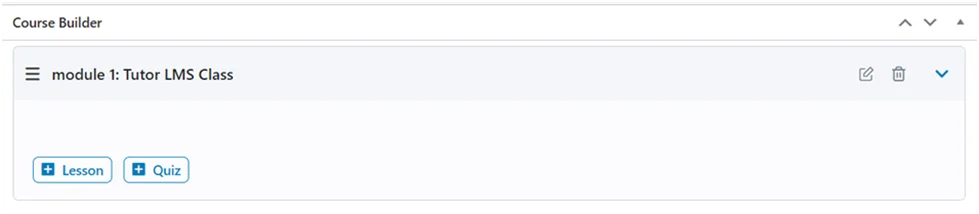 Course Module-Tutor LMS
