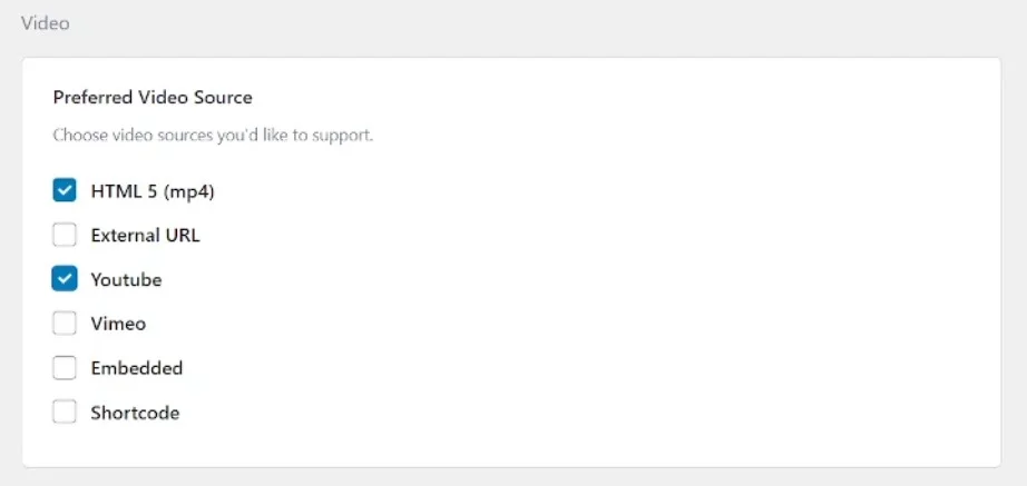 Course Video Settings-Tutor LMS