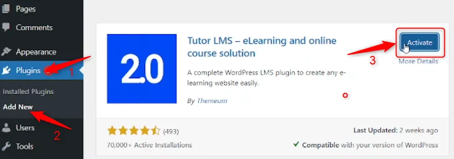 Installing Tutor LMS