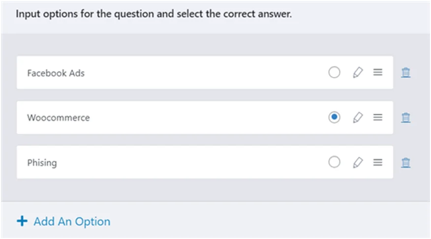 Select The Correct Answer-Tutor LMS