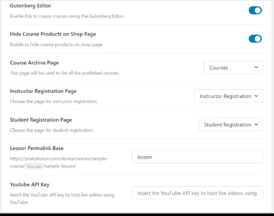 Youtube API Key Setting-Tutor LMS