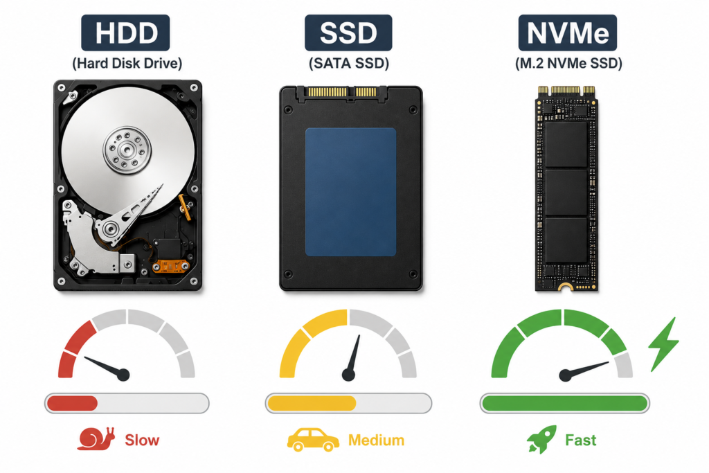 comparison hhd ssd nvme