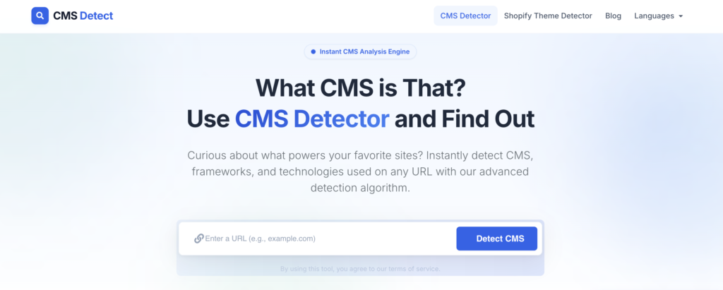 cms detect