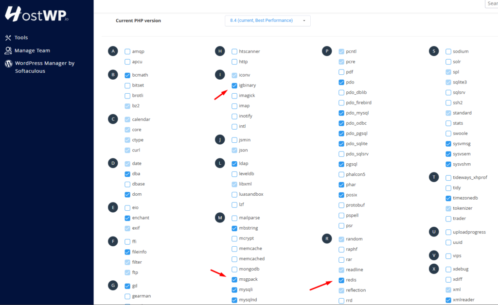 How to Enable Redis Object Cache on HostWP.io 1 php extensions for redis