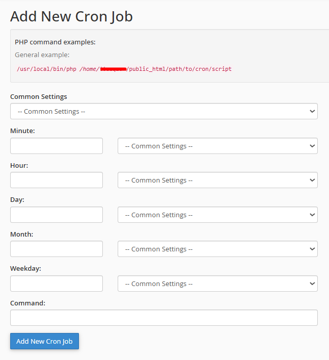 Add New Cron Job
