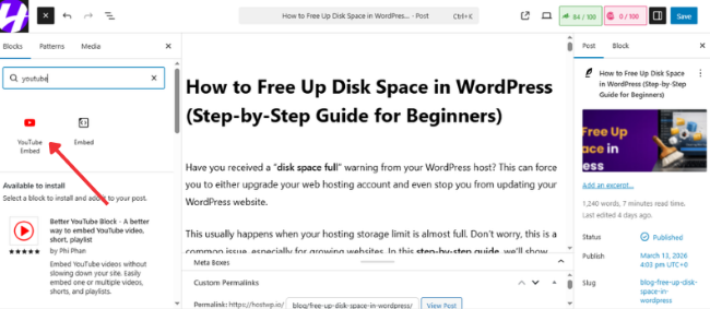 Embed through Blocks