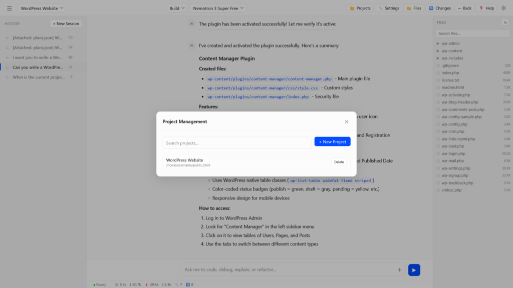 Add Project - Code with AI