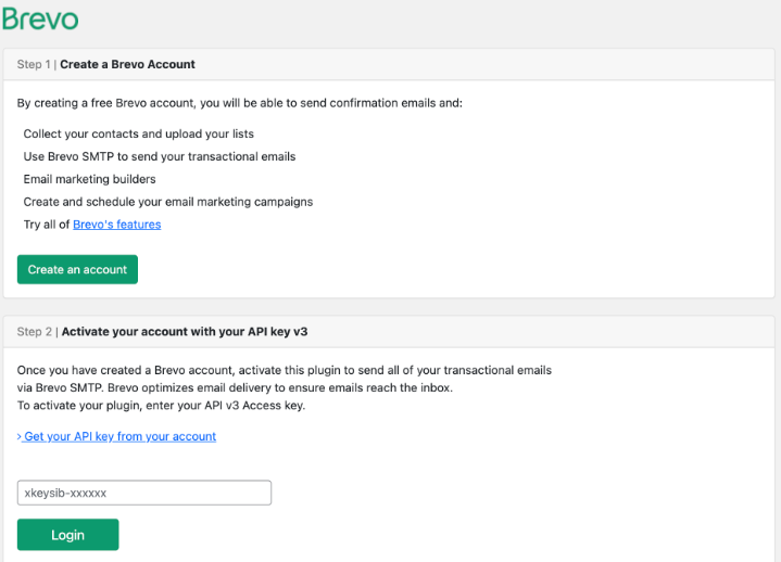 Brevo Account Create
