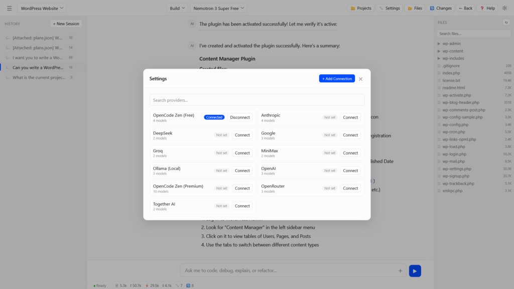 Code With AI Default Models
