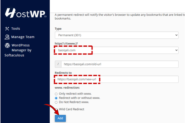Redirect From Hosting