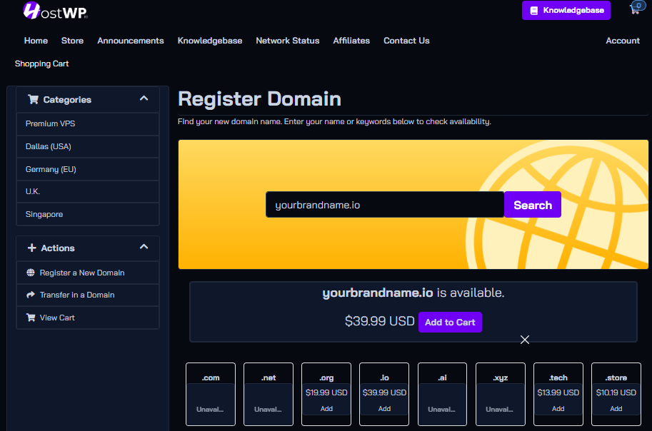 Register Your Domain