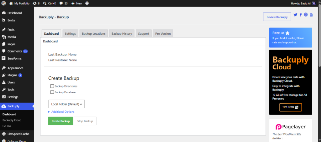 Fast Migration plugin admin screen showing a live migration in progress