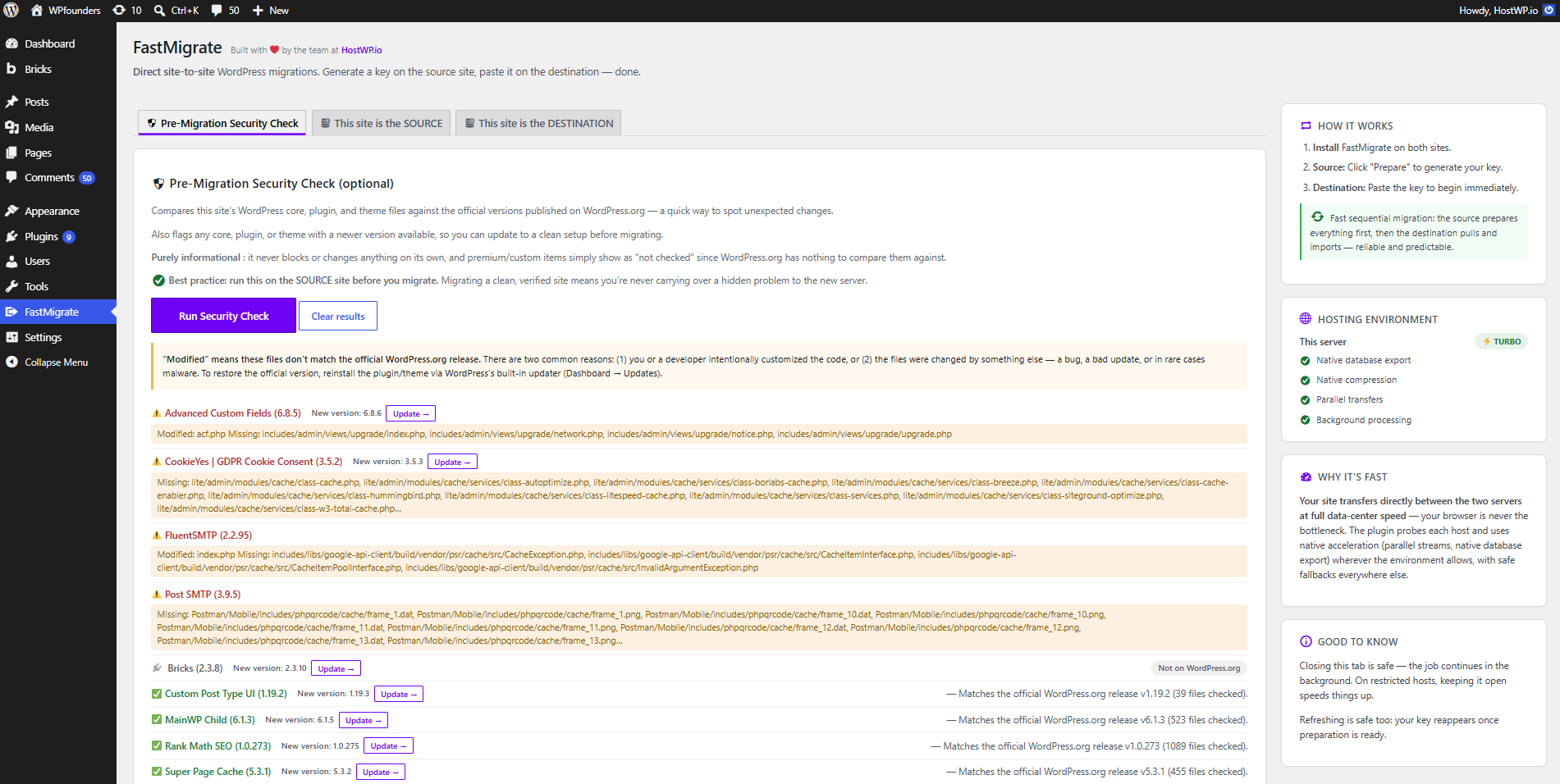 FastMigrate - Security Check