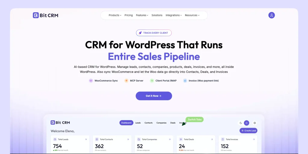 5 Best WordPress CRM Plugins in 2026 1 Bit CRM