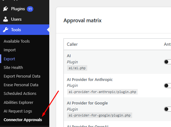 connectors approval
