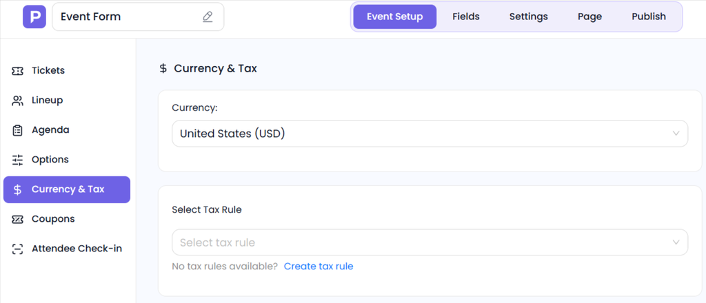 How to Sell Event Tickets Online: A Complete Guide for Event Organizers 9 currency tax