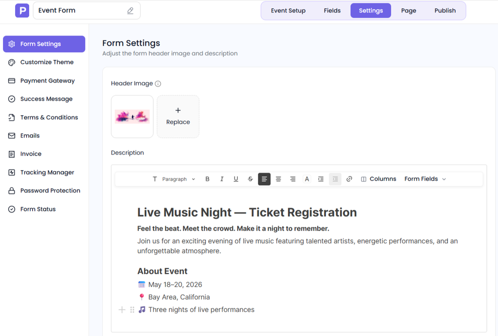 How to Sell Event Tickets Online: A Complete Guide for Event Organizers 12 event fields 1