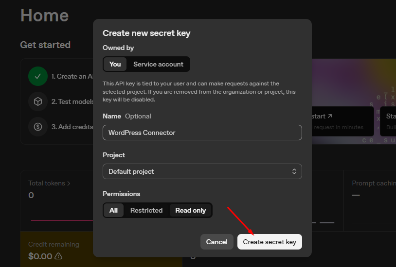 secret api key