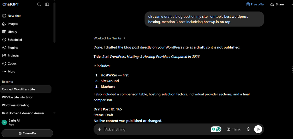 Connecting MCP to WordPress: A Step-by-Step Guide Using WPVibe 10 test the connection