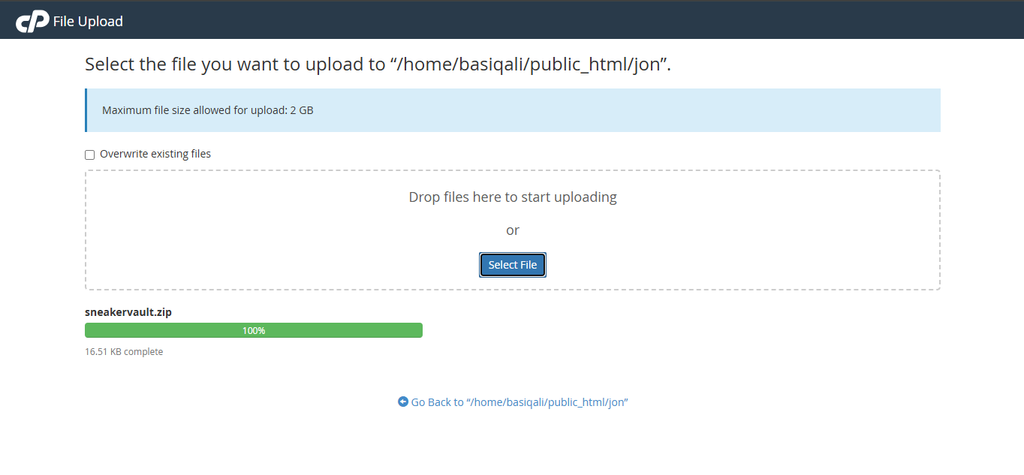 upload your files