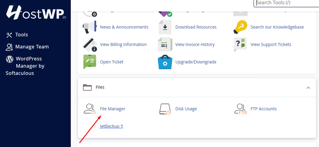 file manager cpanel
